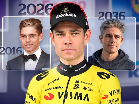 Van Aert in 2016, Van Aert vandaag en Van Aert hoe hij er in 2036 mogelijk uit zal zien volgens AI