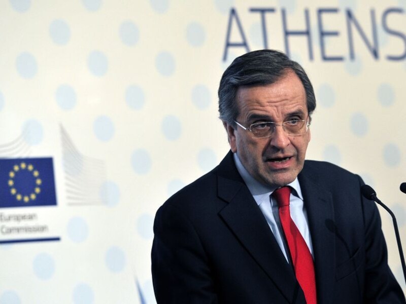 De Griekse eerste minister Antonis Samaras.