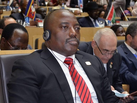 Joseph Kabila tijdens de Afrikaanse top