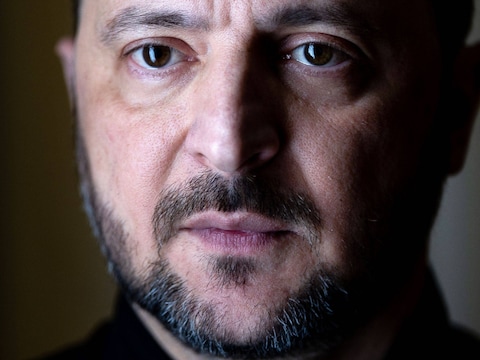 De Oekraïense president Volodymyr Zelensky op een portret dat werd gemaakt op 20 februari.