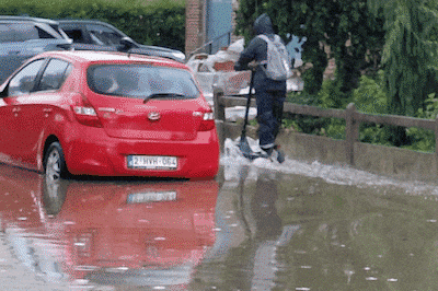 Hevig onweer veroorzaakt wateroverlast en modderstromen: expertisecel roept op tot voorzichtigheid