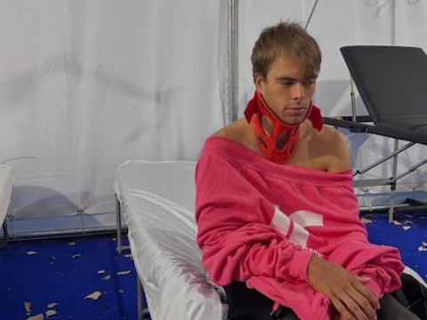 Joren Thys uit Itegem na zijn deelname aan de Embrunman in Frankrijk.