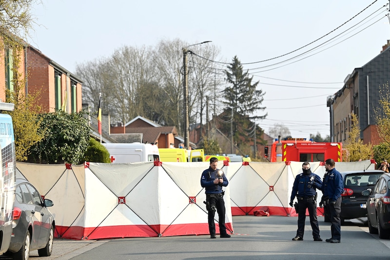 De plaats van het drama in de rue des Canadiens in Strépy-Bracquegnies bij La Louvière.