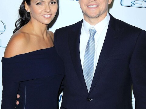 Matt Damon met vrouw Luciana Barroso.