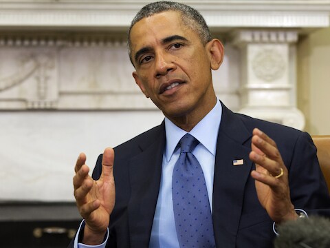 De Amerikaanse president Barack Obama.