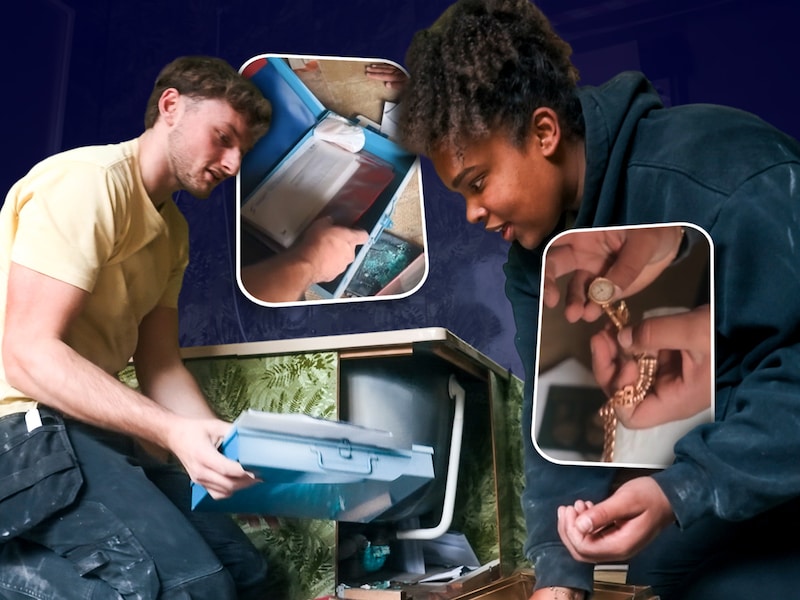 Ashley en Emiel vonden (tijdens ‘Huis Gemaakt’ achter een badkamerwand in Mechelen een échte schat.