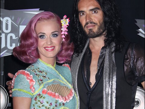 Katy Perry en Russell Brand op de MTV Video Music Awards in 2011.