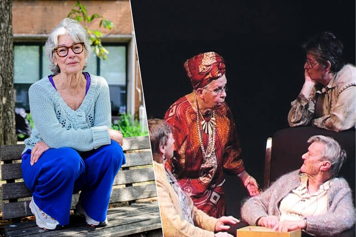 Actrice Mia Grijp (72) werkt al dertig jaar lang in haar vzw Sering met kansarmen. Ze maakt samen met hen theatervoorstellingen in Borgerhout.