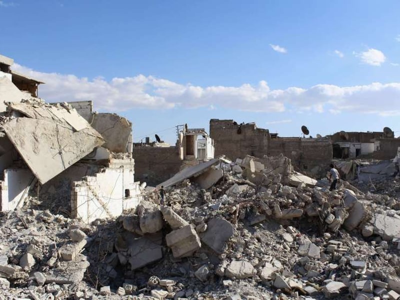De verwoeste Duma-buurt in Damascus (archieffoto).