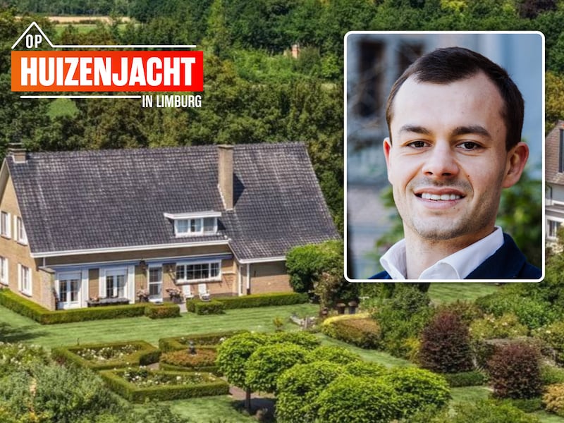 Deze grote villa staat momenteel te koop in Tongeren-Borgloon. Foto inzet: vastgoedmakelaar Jan Roggen van De Woonmakers.