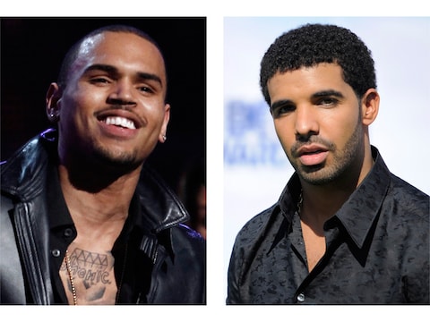 Chris Brown (links) en Drake. Binnenkort in de boksring?