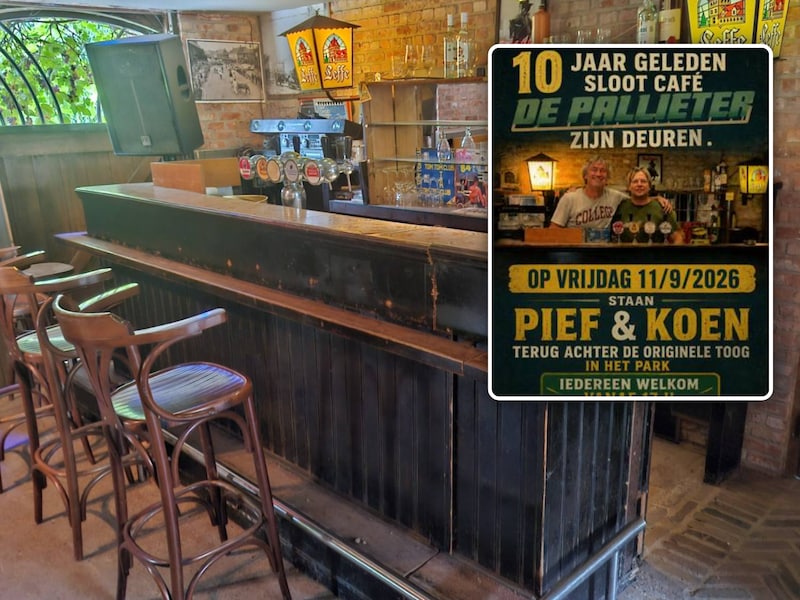 Authentieke toog en lichtreclame inbegrepen: Café Pallieter herrijst op 11 september in het park van Ruiselede in twee containers