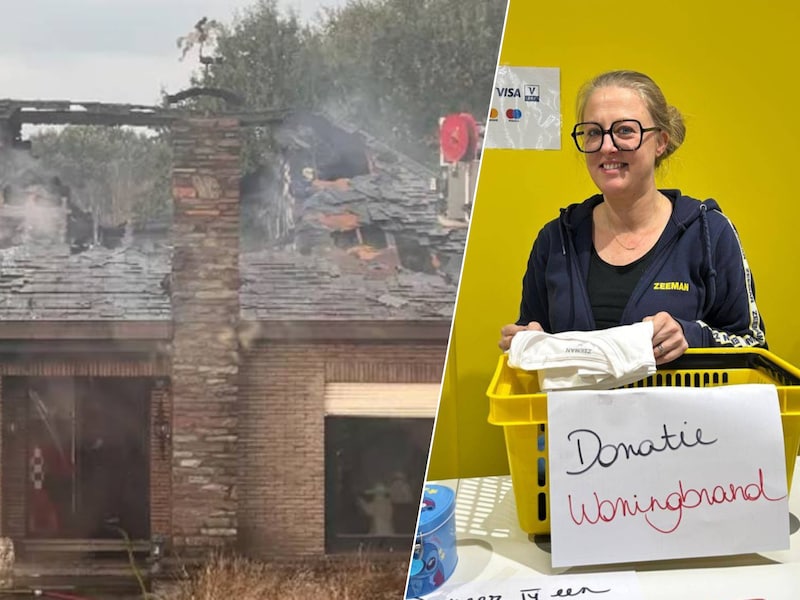 Vicky Leers zet een inzamelactie bij Zeeman op poten voor het gezin dat maandag werd getroffen door een zware brand.