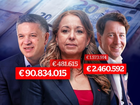 Van links naar rechts: Michel Doukeris (AB InBev), Ilham Kadri (ex-Syensqo) en Jan Boone (Lotus Bakeries). 