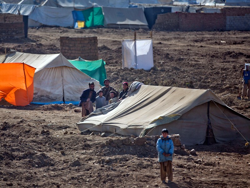 Een vluchtelingenkamp in de regio Khost (archief).