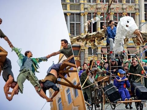 Het Deense Cirque on Edge maakt met acrobatie een menselijke brug / Boîte à Clous brengt dan weer een mechanische vogel mee