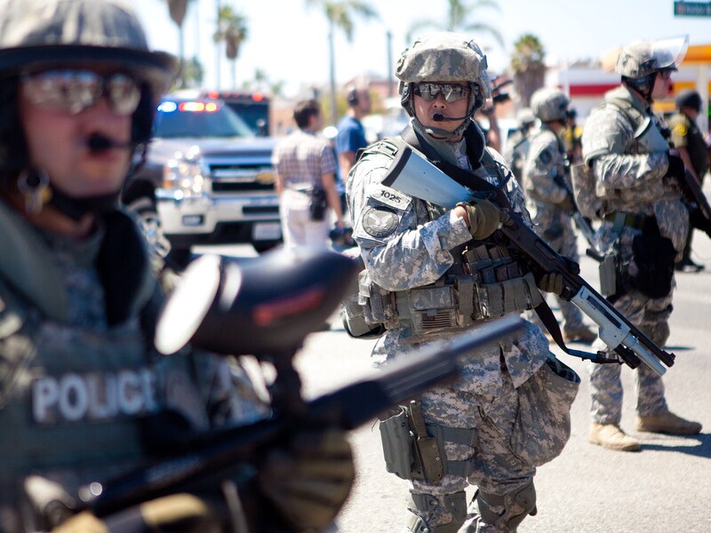 Agenten van de Orange County Police.