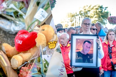 “Ik laat je niet los, ik geef je niet af”: tranen, bloemen en knuffels eren doodgeslagen Herwin (56) tijdens pakkende stille wake in Zeebrugge