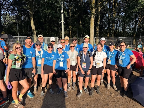De groep stappers zette een mooie prestatie neer. 