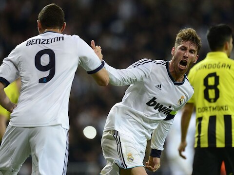 Benzema en Ramos deden Real nog even dromen.