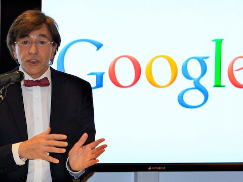 Premier Elio Di Rupo op bezoek bij Google.