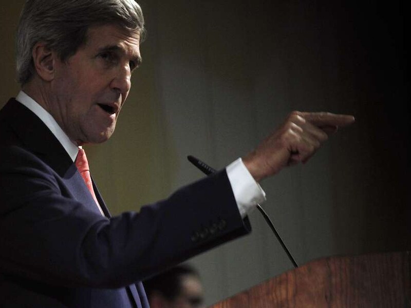 De Amerikaanse staatssecretaris John Kerry.