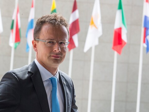 De Hongaarse minister van Buitenlandse Zaken Peter Szijjártó.