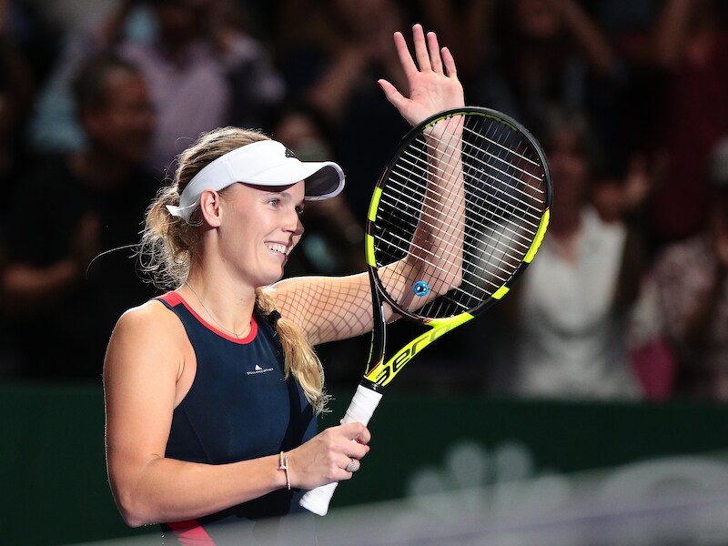 Caroline Wozniacki pakt eerste zege op WTA Finals