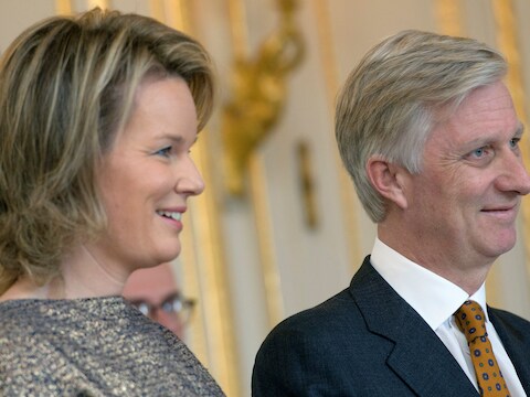 Koningin Mathilde en Koning Philippe.