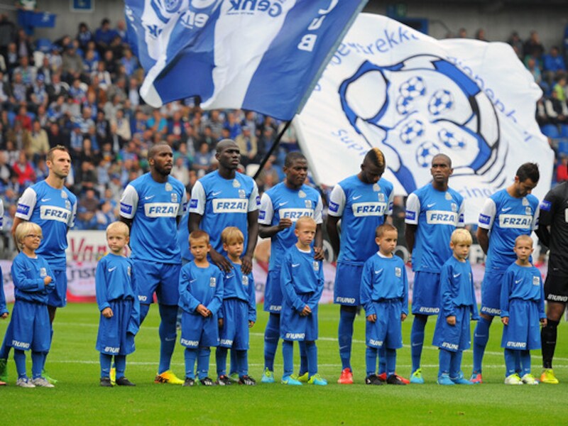 De spelers van Genk voor de wedstrijd tegen Cercle Brugge.