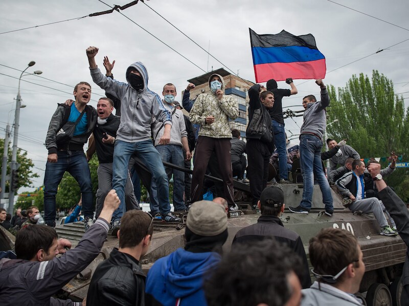 Pro-Russische opstandelingen in Oekraïne.