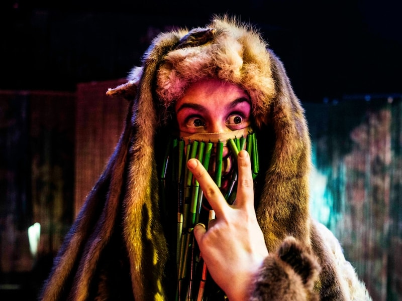 'Wa Wilder Man' van Compagnie Barbarie met Sarah Vangeel, Liesje De Backer, Amber Goethals en Lotte Vaes in De Studio. 