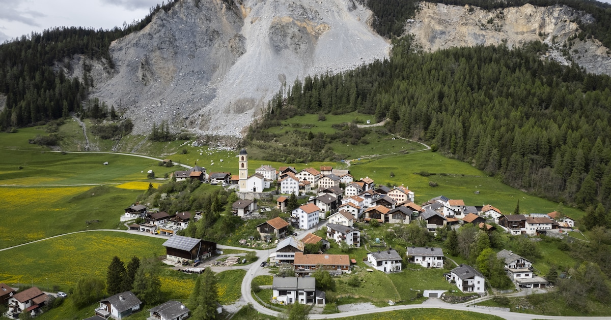 Instabiele rotswand dreigt bergdorpje in Zwitserland te verpletteren ...