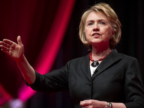 Voormalig VS-minister van Buitenlandse Zaken Hillary Clinton.