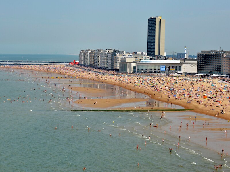 Het strand van Oostende.