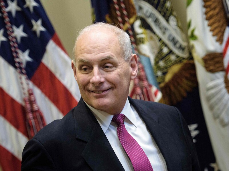 De nieuwe VS-minister van Binnenlandse Veiligheid John F. Kelly.