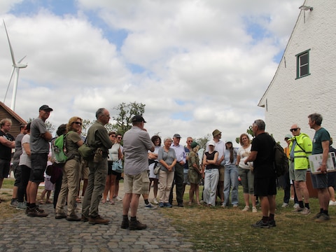 De belevingswandeling voor de Meetjeslandse vrijwilligers. 