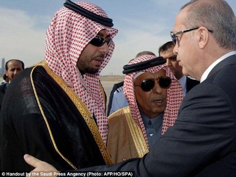 Archiefbeeld van de prins tijdens een ontmoeting met de Turkse president Erdogan.