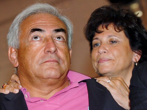 Dominique Strauss-Kahn en echtgenote Anne Sinclair, foto uit 2006.