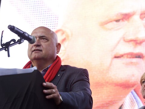 ABVV-voorzitter Rudy De Leeuw.