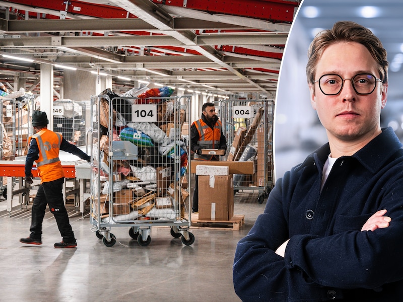Het aantal pakjes dat ons land binnenkomt vanuit landen als China is spectaculair gedaald. Rechts: politiek journalist Timmie van Diepen.