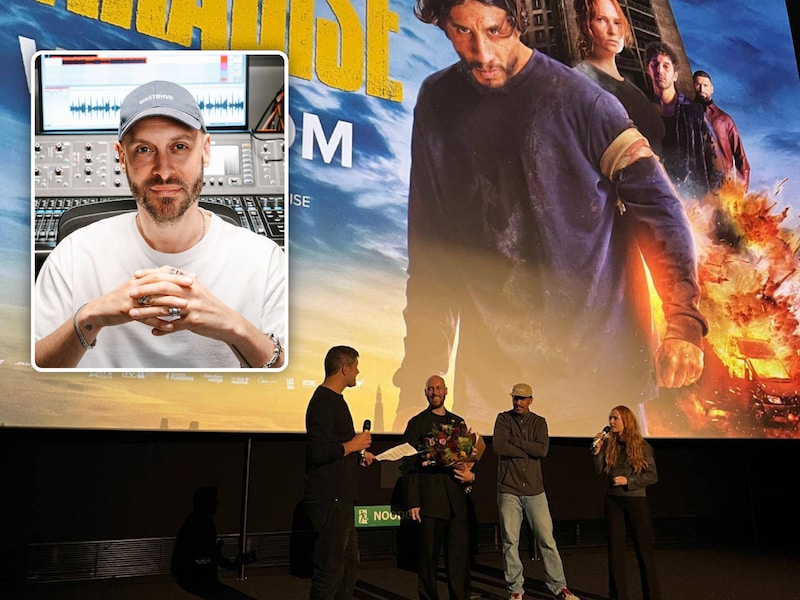 Première Vlaamse actiefilm ‘Paradise’ in Kinepolis Gent met Maxim Lany, Saïd Boumazoughe en Clara Cleymans., Inzet: Gentse dj en producer Maxim Lany.