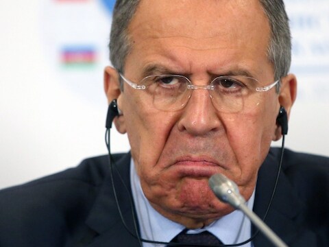 De Russische minister van Buitenlandse Zaken Sergei Lavrov.