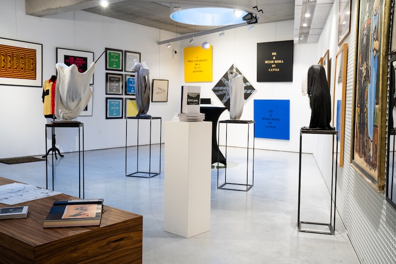 Een recente expo met werk van Bruneau in de Kloosterstraat.