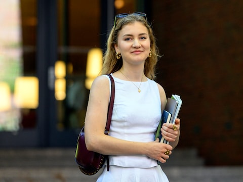 Elisabeth aan Harvard.