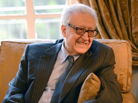 De VN-gezant in Syrië Lakhdar Brahimi.