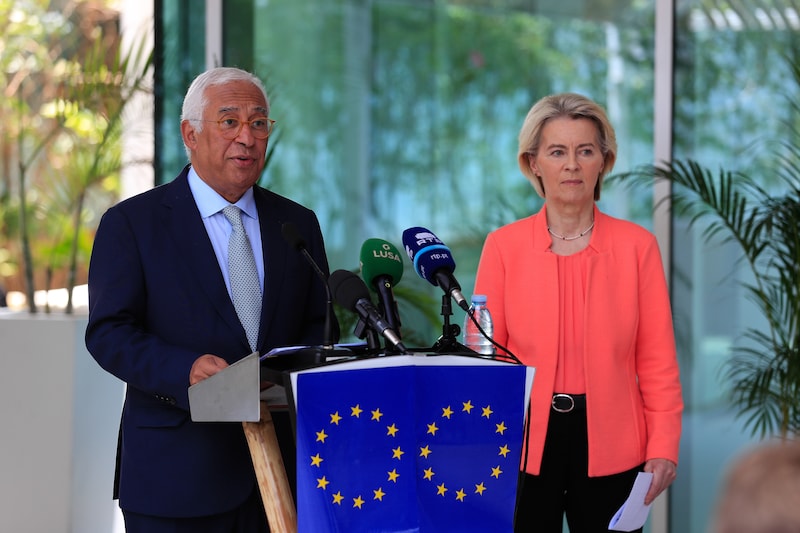 El presidente del Consejo Europeo, Antonio Costa, y la presidenta de la Comisión de la UE, Ursula von der Leyen.