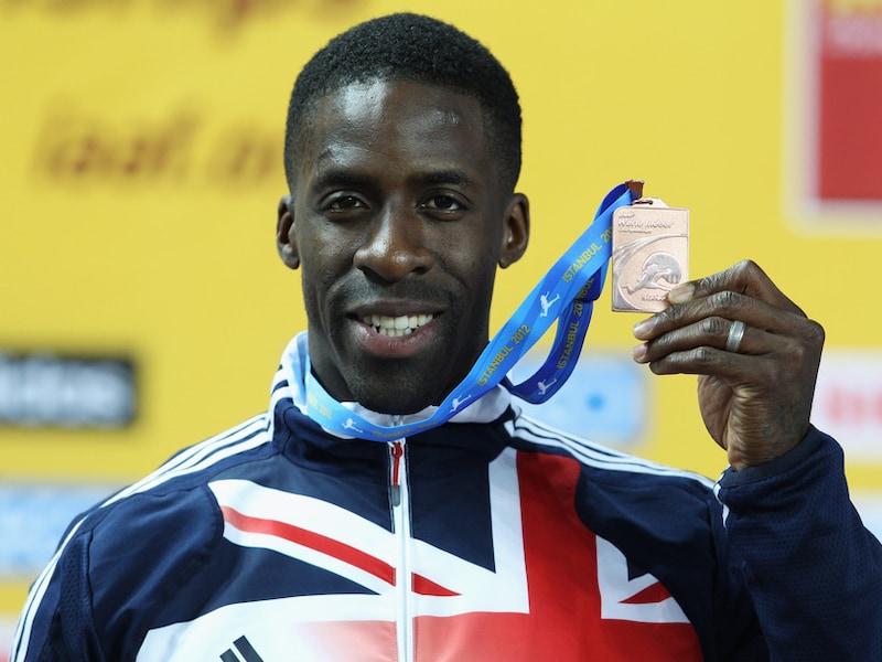 Dwain Chambers veroverde op het WK indoor in Istanboel brons.