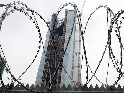 Het hoofdkwartier van de ECB in Frankfurt.