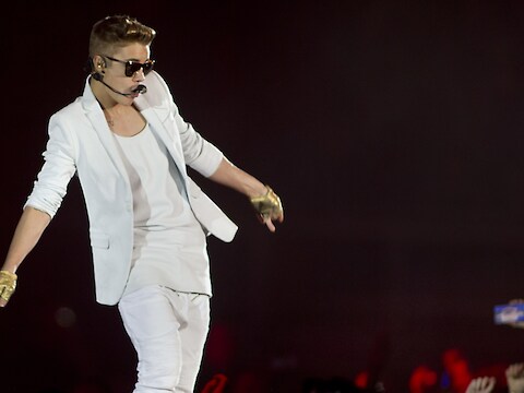 Justin Bieber vorig jaar april in Arnhem.